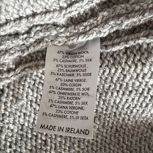 IrelandsEye Dublin Wool Cashmere Silk Cardigan Gray Women’s Made in Ireland Sz.S - Picture 8 of 12
